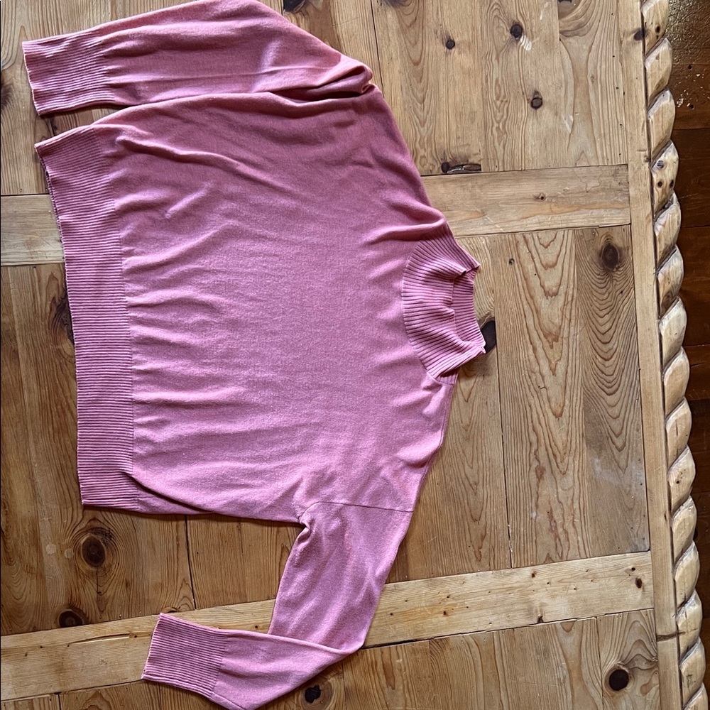 Double Zero Pink Ribbed Sweatshirt